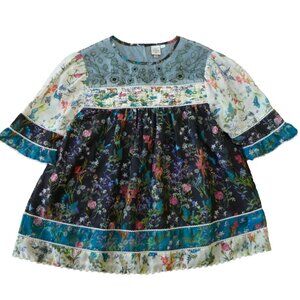 Seen Worn Kept Anthropologie Boho Top Smock Pintuck Tiered Pintuck Embroidery 4